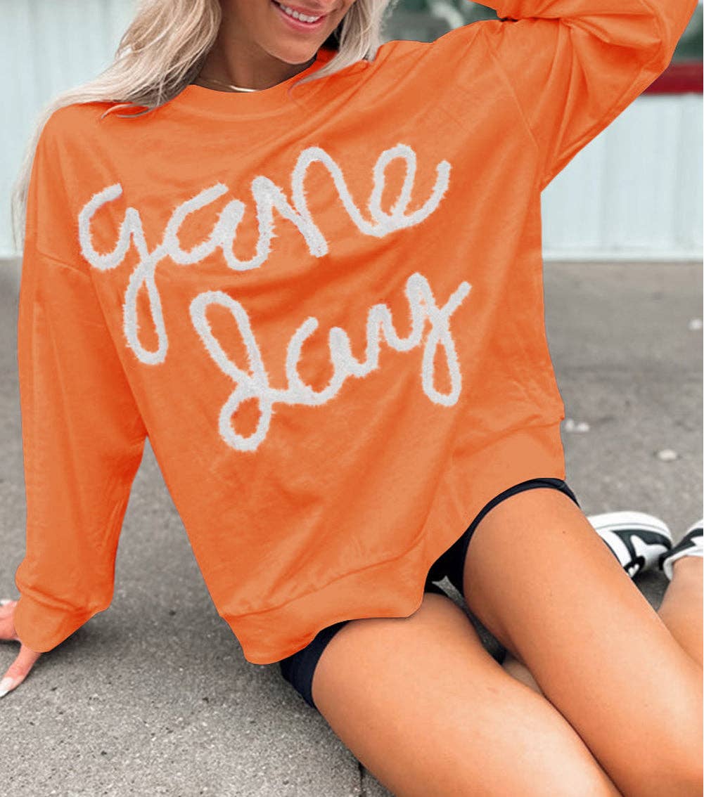 Game Day Drop Shoulder Graphic Sweatshirt