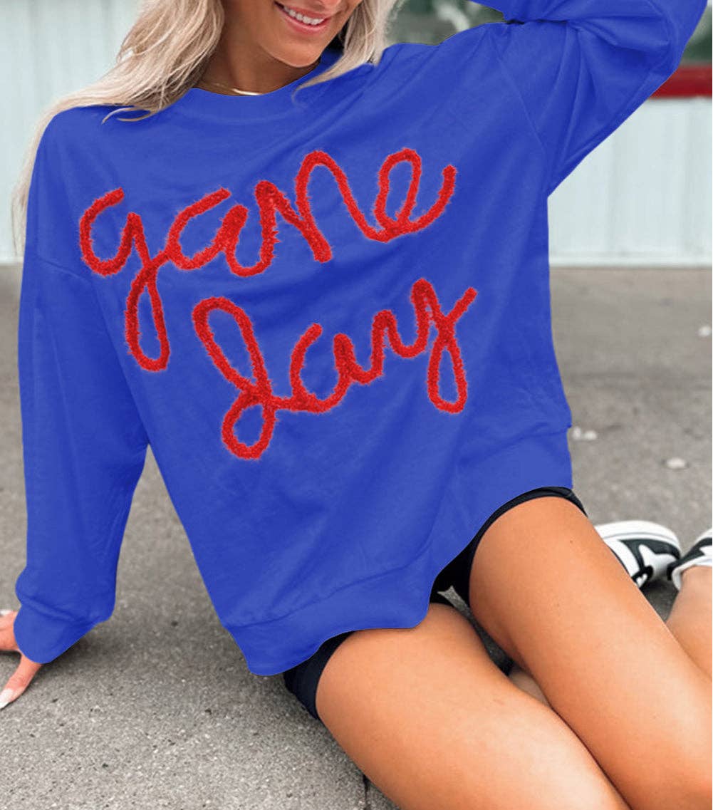 Game Day Drop Shoulder Graphic Sweatshirt