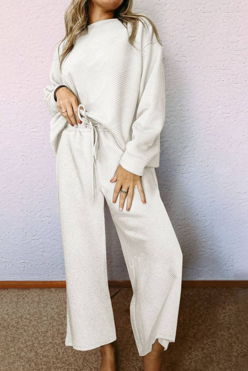 Ultra Loose Textured 2pcs Slouchy Outfit